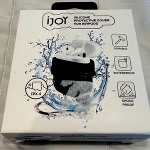 Silicone protective case cover‎ for Apple AirPods waterproof durable black new